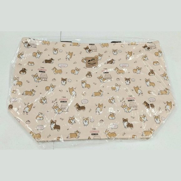 Waterproof Corgi Large Travel Tote Shoulder Bag - Picture 8 of 12